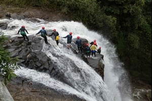 Canyoning - Baths | Canyoning | Chamana | Natural Tobogan - Rappel of 45m.