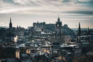 Edinburgh: 1 uur durende stadstour met ophaalservice van het vliegveld