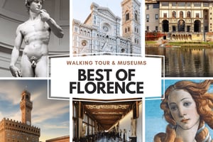 Firenze: Accademia, Uffiziene og byvandring i sentrum