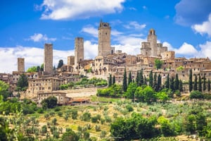 Firenze: Dagstur til San Gimignano og Volterra med mat og vin