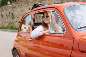 Florencia: Tour en Fiat 500 con vino y aceite de oliva