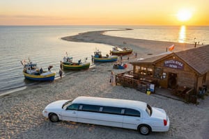 Gdańsk: privé limousinetour naar het vissersdorp met lunch