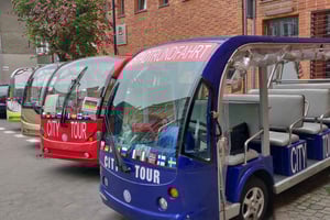 Gdansk: NO LIMIT BEER stadstour met golfkar privé/gedeeld