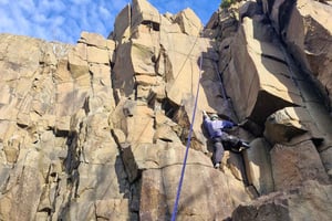 Glasgow: Klimmen en abseilen