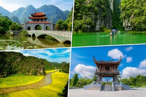 Fra Hanoi: Ninh Binh Bai Dinh eller Hoa Lu, Trang An, Mua-hulen