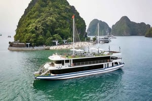 Hanoi: 5-stjernet Halong Bay-krydstogt med frokost, jacuzzi og fest