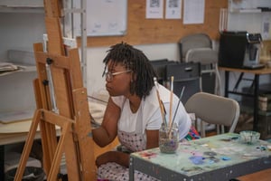 Hanoi: Privat kunstatelieroplevelse med materialer