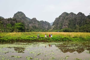 Ninh Binh elcykeltur – Tam Coc hemmelige landskaber plus