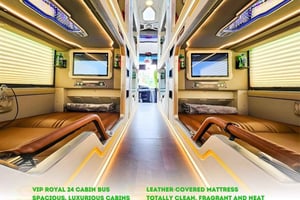 Ninh Binh: Transfer til eller fra Sapa i en VIP-sovebus