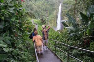 Big Island: Watervaltour met zwemmen en botanische tuin