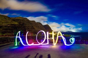 Excursion unique à Honolulu au coucher du soleil et au Light Painting