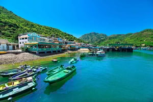 Hong Kong: Lamma Island Walking Tour lounaalla