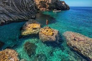 Ibiza: Passeio de Barco Combo, Safari 4x4 e Caminhada ao Pôr-do-Sol em Es Vedra