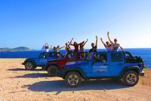 Ibiza Jeep Wrangler Tour – Hidden Beaches Snorkeling & Caves