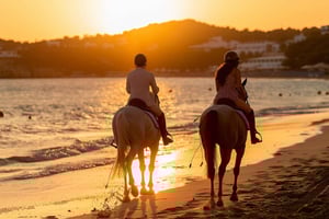 Ibiza: Private Horseback Riding Tour on the Beach with Cava