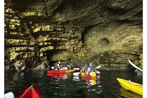 Ibiza: Kayak & Snorkel in Sea Caves and Crystal Waters