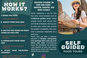 Istanbul : Online-Self Guided Food ve City Tour (8stops)