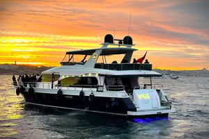 Istanbul: Bosphorus Sunset Yacht Cruise with Live Guide