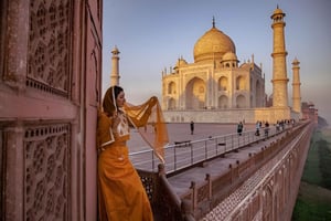 Depuis Jaipur : Visite du Taj Mahal et de Fatehpur Sikri le même jour