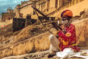 Visite guidée de Jaipur à dos d'éléphant avec guide