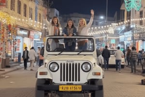 Jaipur: avoin yöjeeppisafari ryhmille ja pariskunnille