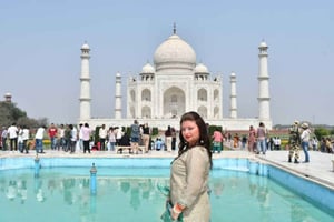 Visite du Taj Mahal, du fort d'Agra et du Baby Taj avec accès coupe-file