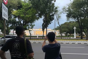 Jakarta Social och politisk promenad