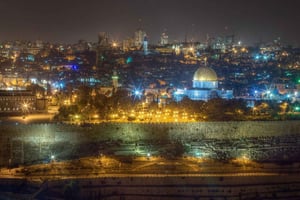 Jerusalém à noite: passeio privado de luzes e segredos silenciosos