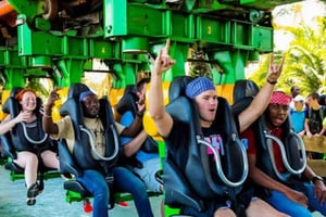 Johannesburg : Gold Reef City nöjespark och gruvtur