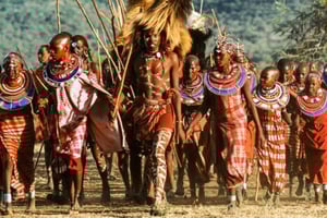 マサイ族の伝統的な村のツアー