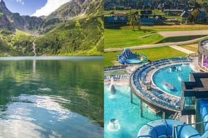 Från Krakow: Tur till sjön Morskie Oko och besök i termalbadet