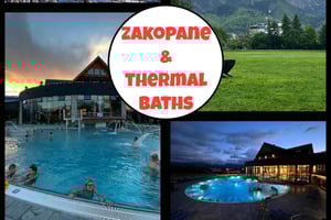 Från Krakow: Stadstur i Zakopane med termiska bad