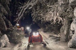 Von Krakau aus: Zakopane Snowmobile NIGHT Ride, Lagerfeuer,