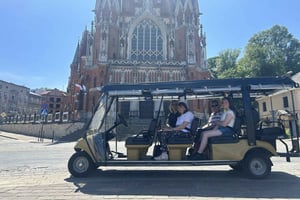 Cracovia: tour guidato della città in golf cart con servizio di prelievo in hotel