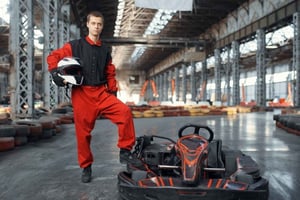 Kraków: Go-Kart inomhus (24-minuterslopp)