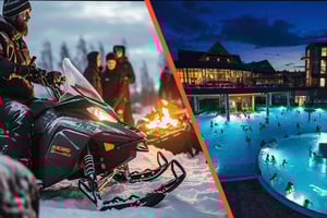 Kraków: Snöskotertur med termiska pooler och upphämtning från hotell