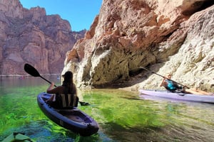 From Las Vegas: Emerald Cave Kayak Tour with Hotel Pickup