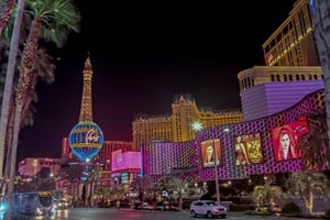 Las Vegas: Las Vegas Strip Night Tour med spansk guide