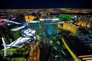 Las Vegas: Nighttime Helicopter Flight over the Strip