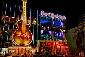 Meal at Hard Rock Las Vegas on the Las Vegas Strip