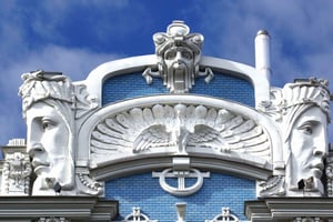 Riga: Art Nouveau-byvandring med velkomstdrink