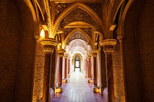 From Lisbon - SINTRA, Queluz, Monserrate, Castelo dos Mouros, and Azenhas do Mar