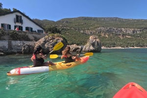 Arrábida Kayak & Wild Beach Snorkeling Pickup Option
