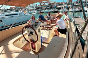 Lisbon, Boat Sunset Port Wine Tasting & Traditional Snacks