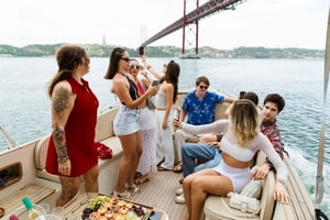 Lisbon, Boat Sunset Port Wine Tasting & Traditional Snacks