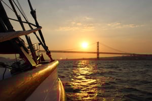 Daylight or Sunset on a Vintage Sailboat
