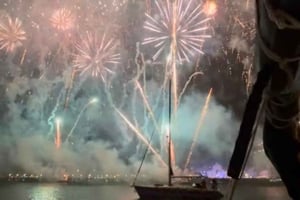 New Year's party on sailboat tour 2025 to 2026