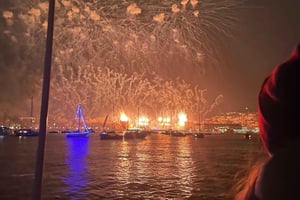 NYE Fireworks Catamaran Cruise with Food & Drinks