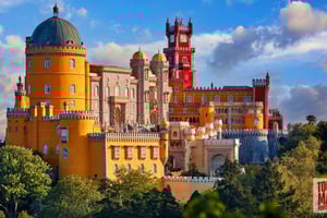 Sintra, Pena Palace, Moorish Castle & Qta. Regaleira