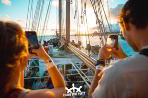 Sunset Boat Party with 2 Drinks and Free Club Entry